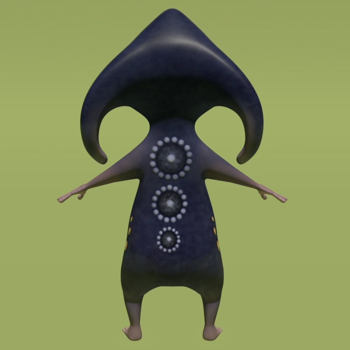 Mystical Monster A 3D model_4