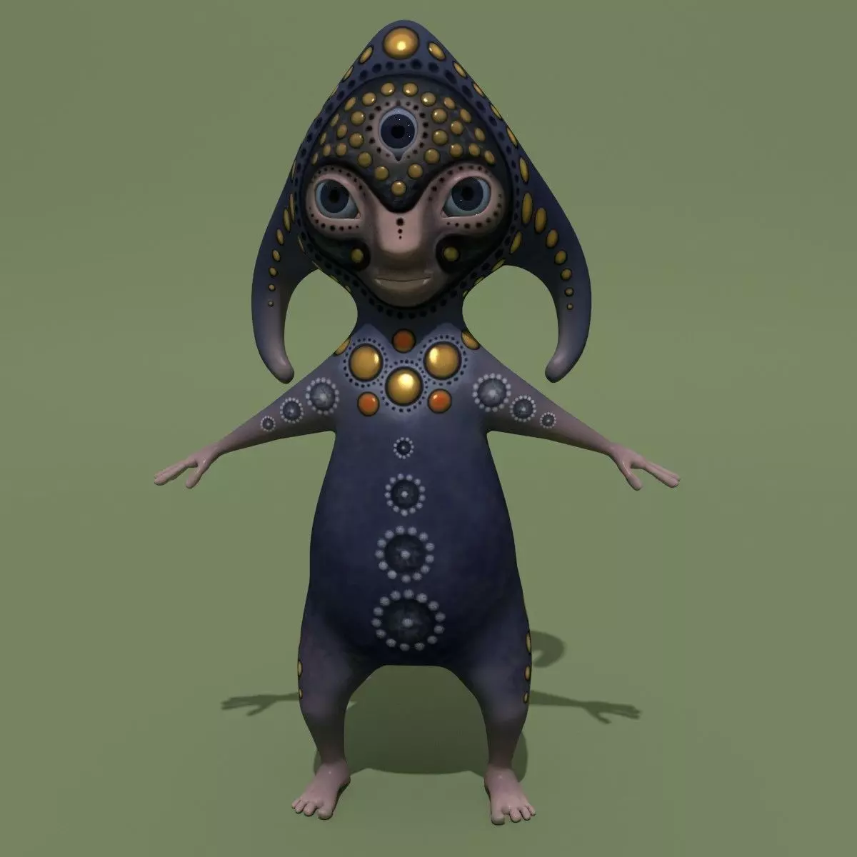Mystical Monster A 3D model_0