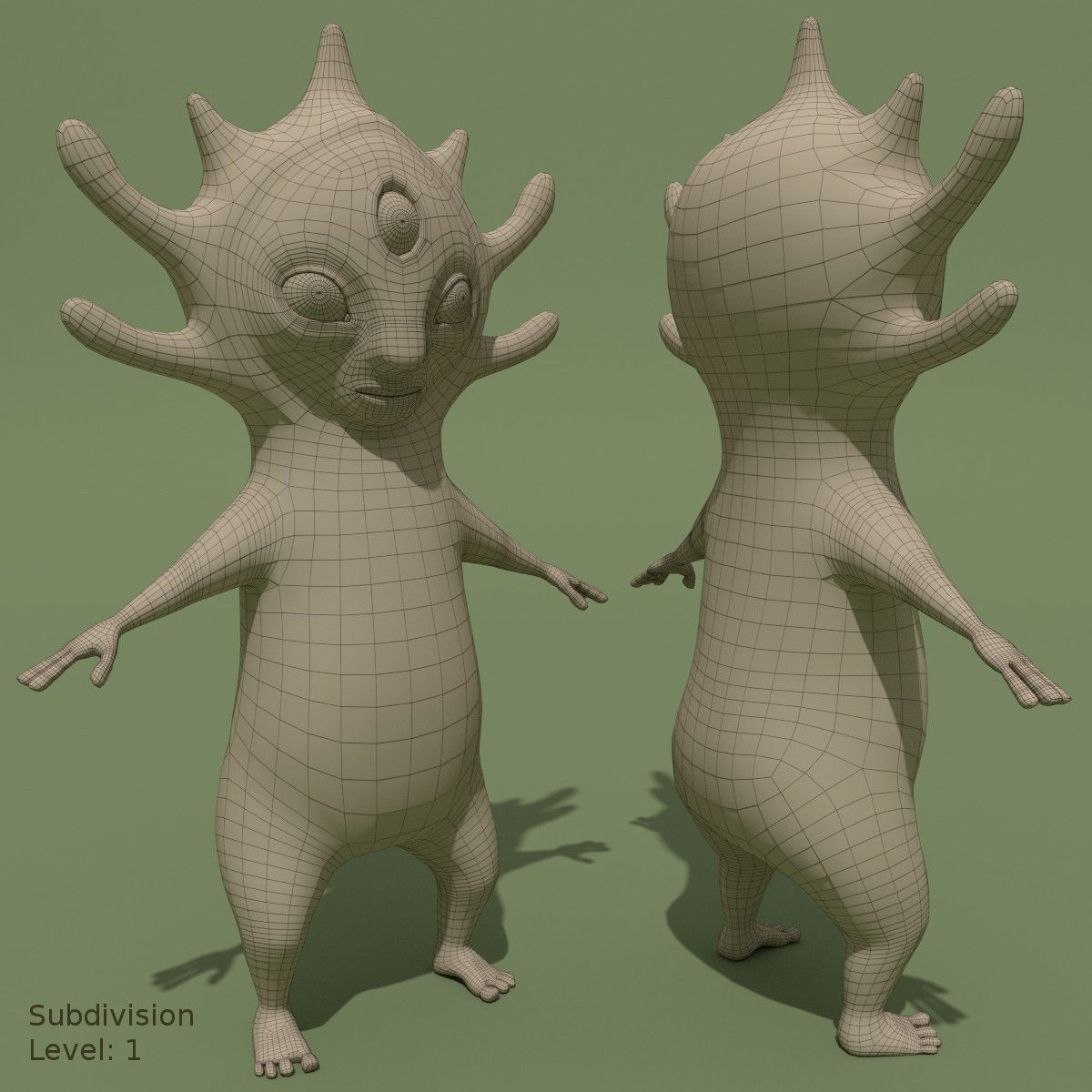 Mystical Monster B 3D model_4