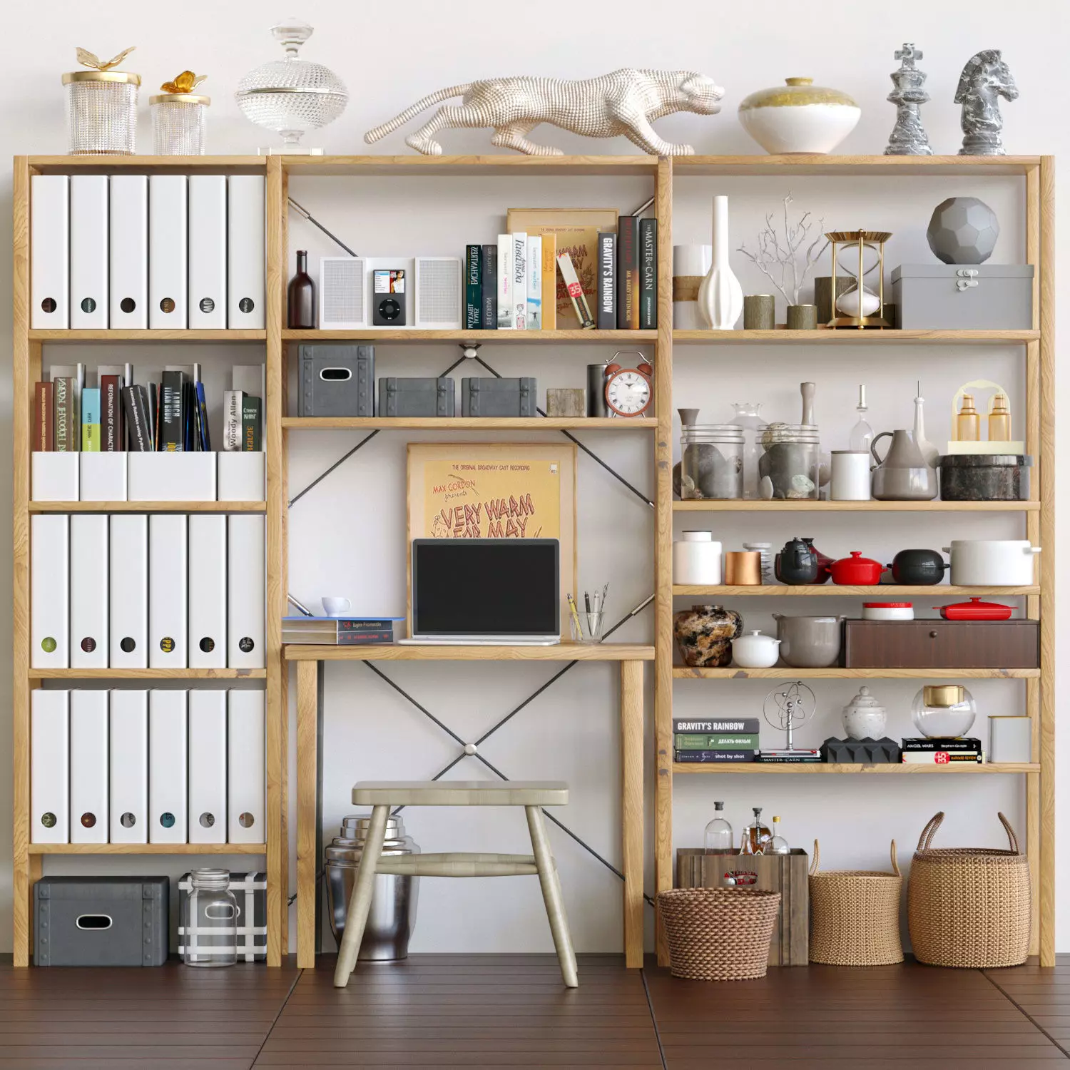 Decorative set Office 3D model_0