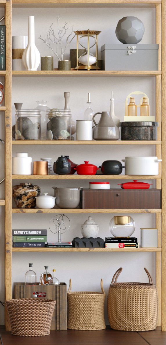 Decorative set Office 3D model_4