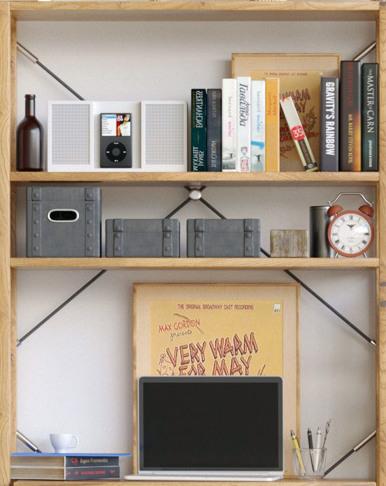 Decorative set Office 3D model_2