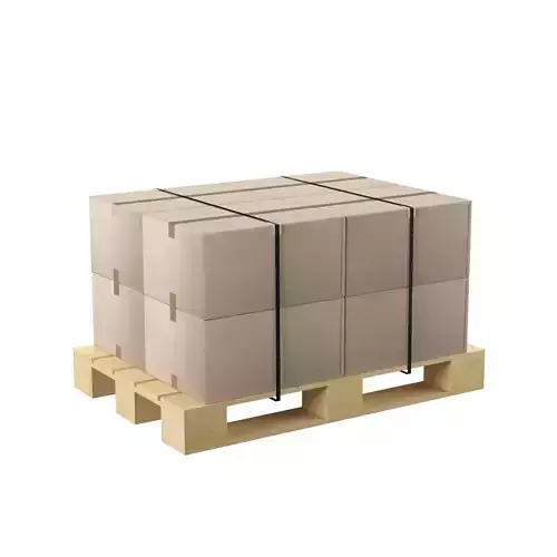 Pallet with cardboard boxes