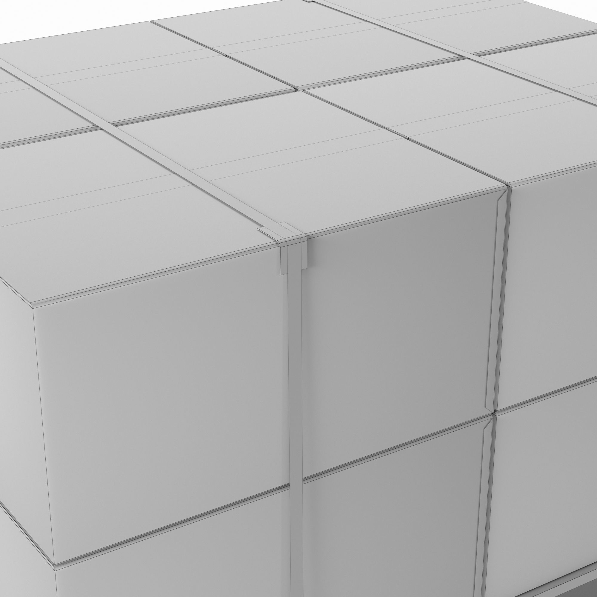 Pallet with cardboard boxes Low-poly 3D model_10