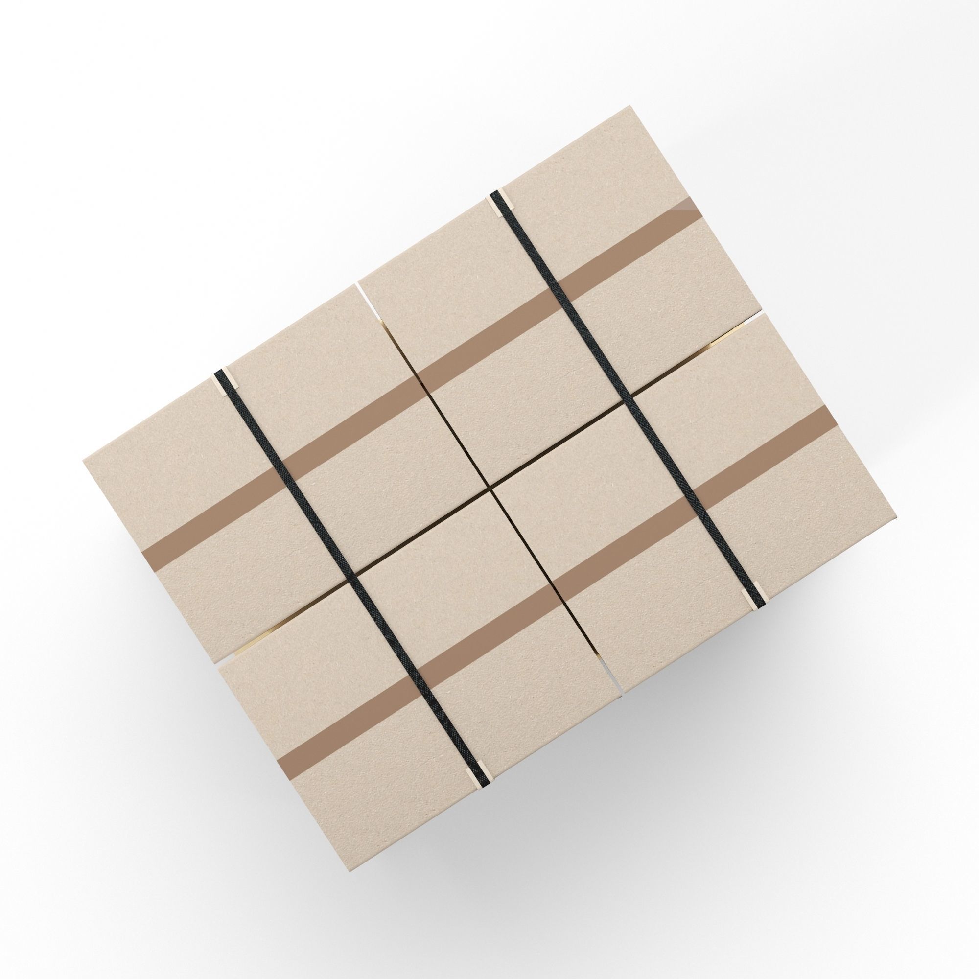 Pallet with cardboard boxes Low-poly 3D model_4