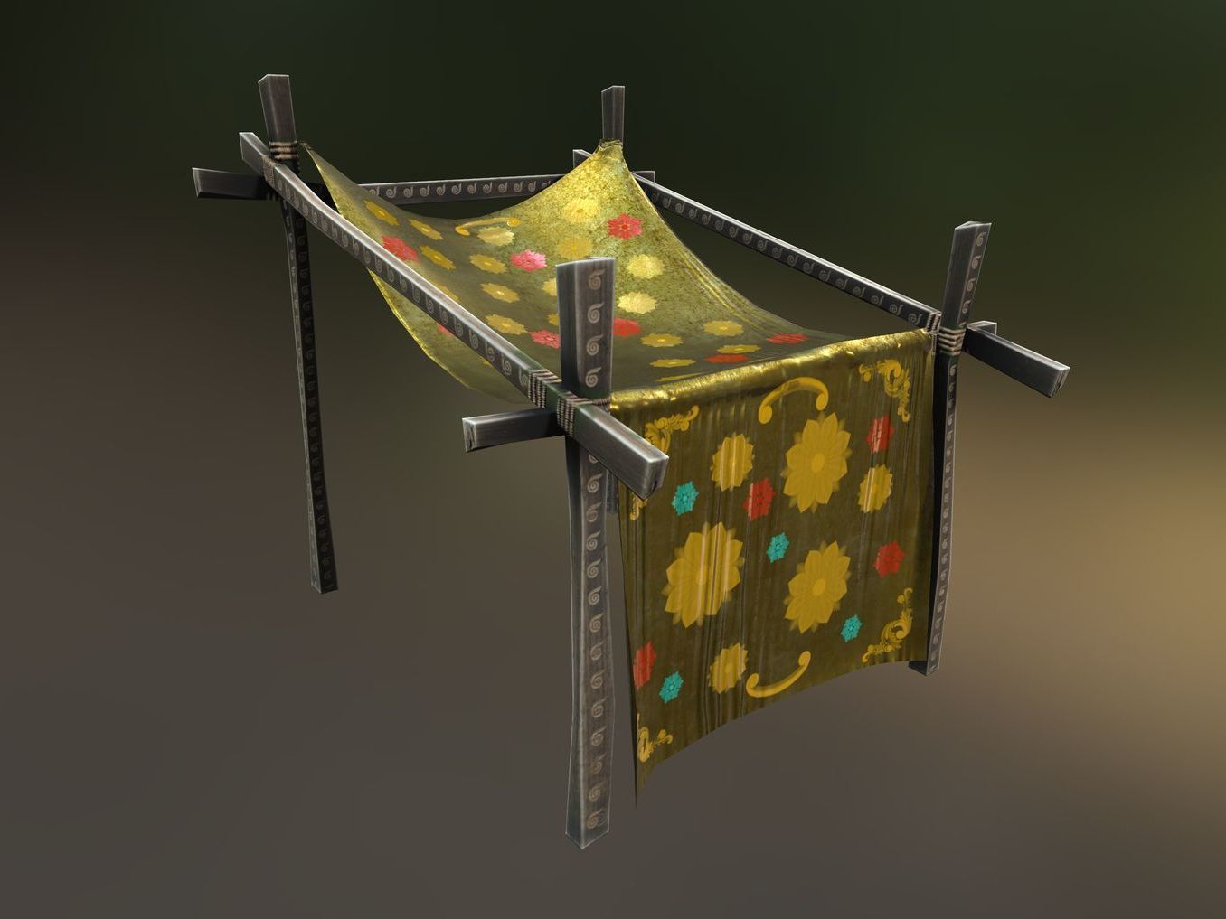 MarketPlace Booths - Silk 2 Low-poly 3D model_4