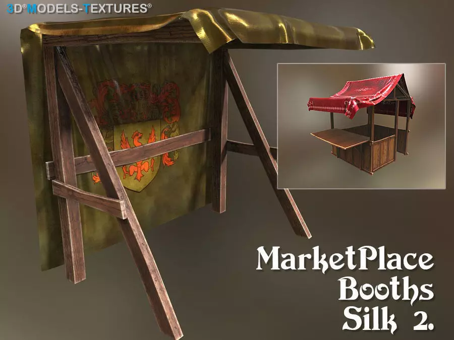 MarketPlace Booths - Silk 2 Low-poly 3D model_0