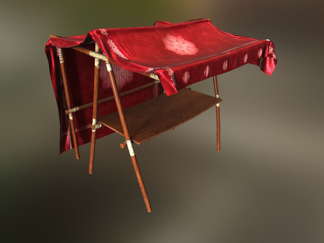 MarketPlace Booths - Silk 2 Low-poly 3D model_9