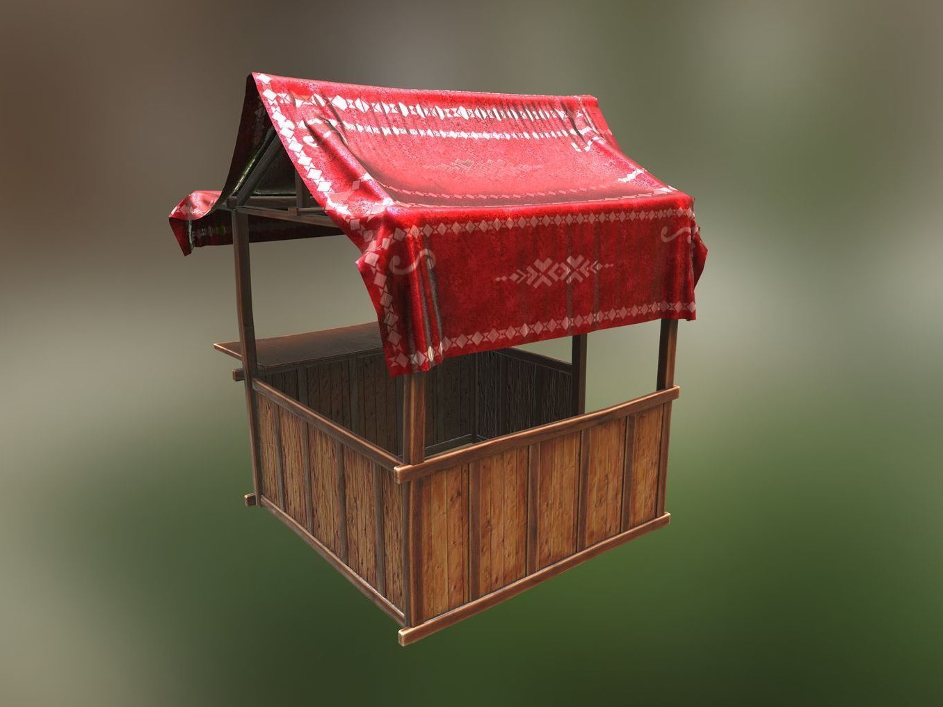 MarketPlace Booths - Silk 2 Low-poly 3D model_13