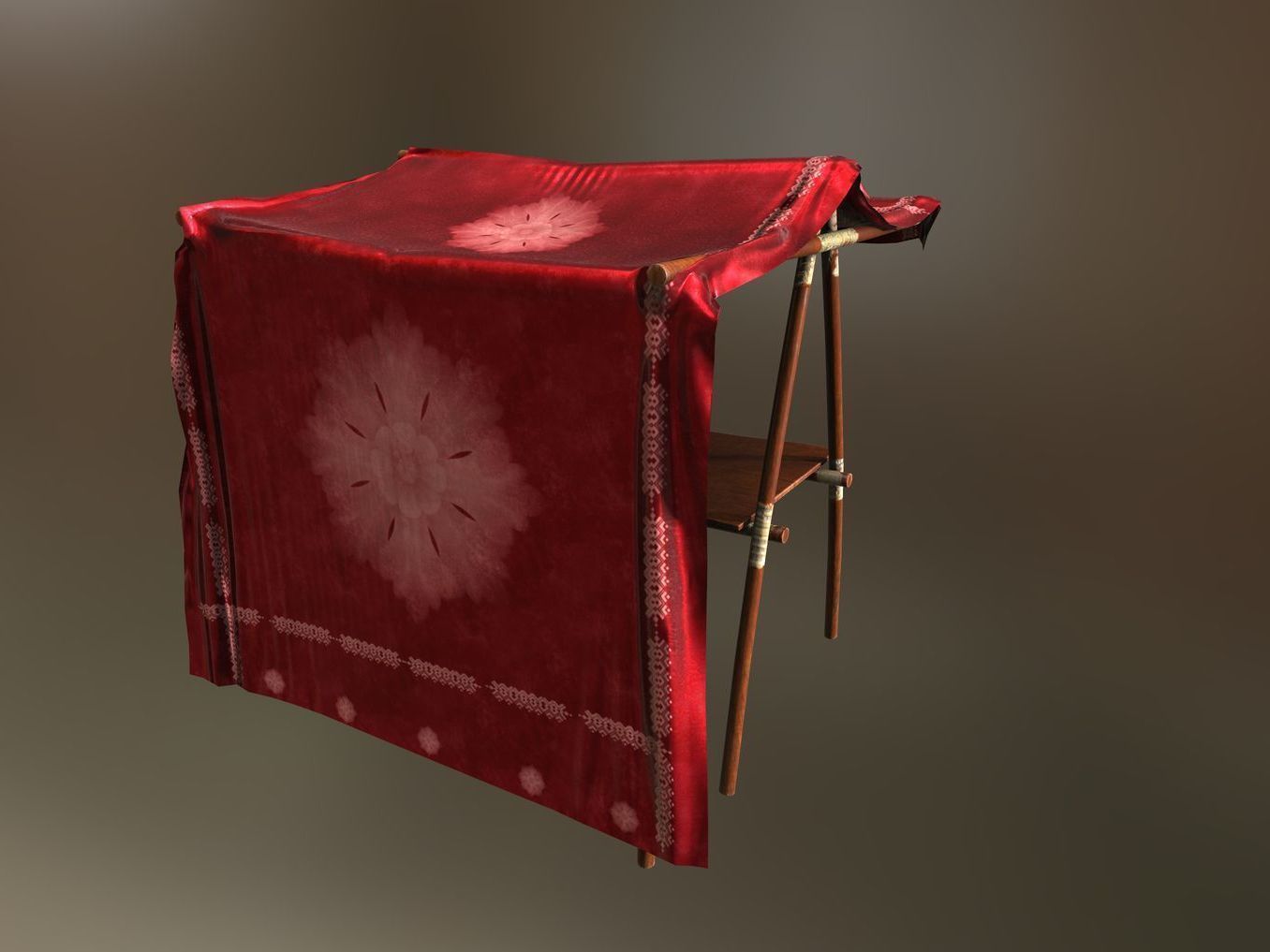 MarketPlace Booths - Silk 2 Low-poly 3D model_10