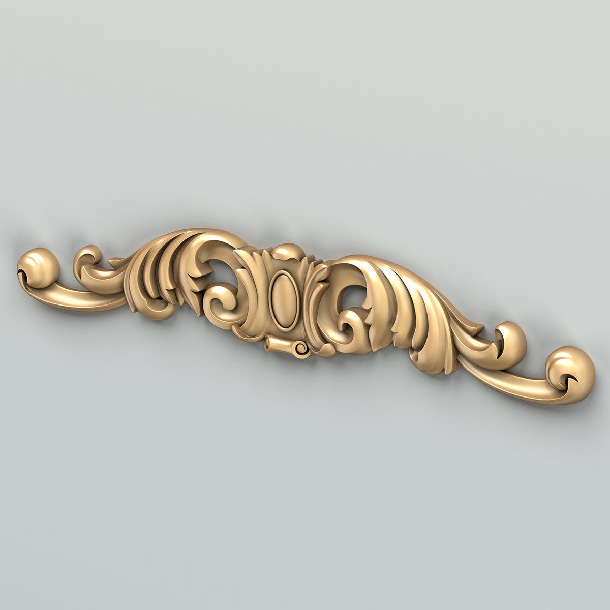 Carved decor horizontal 028 3D model_4