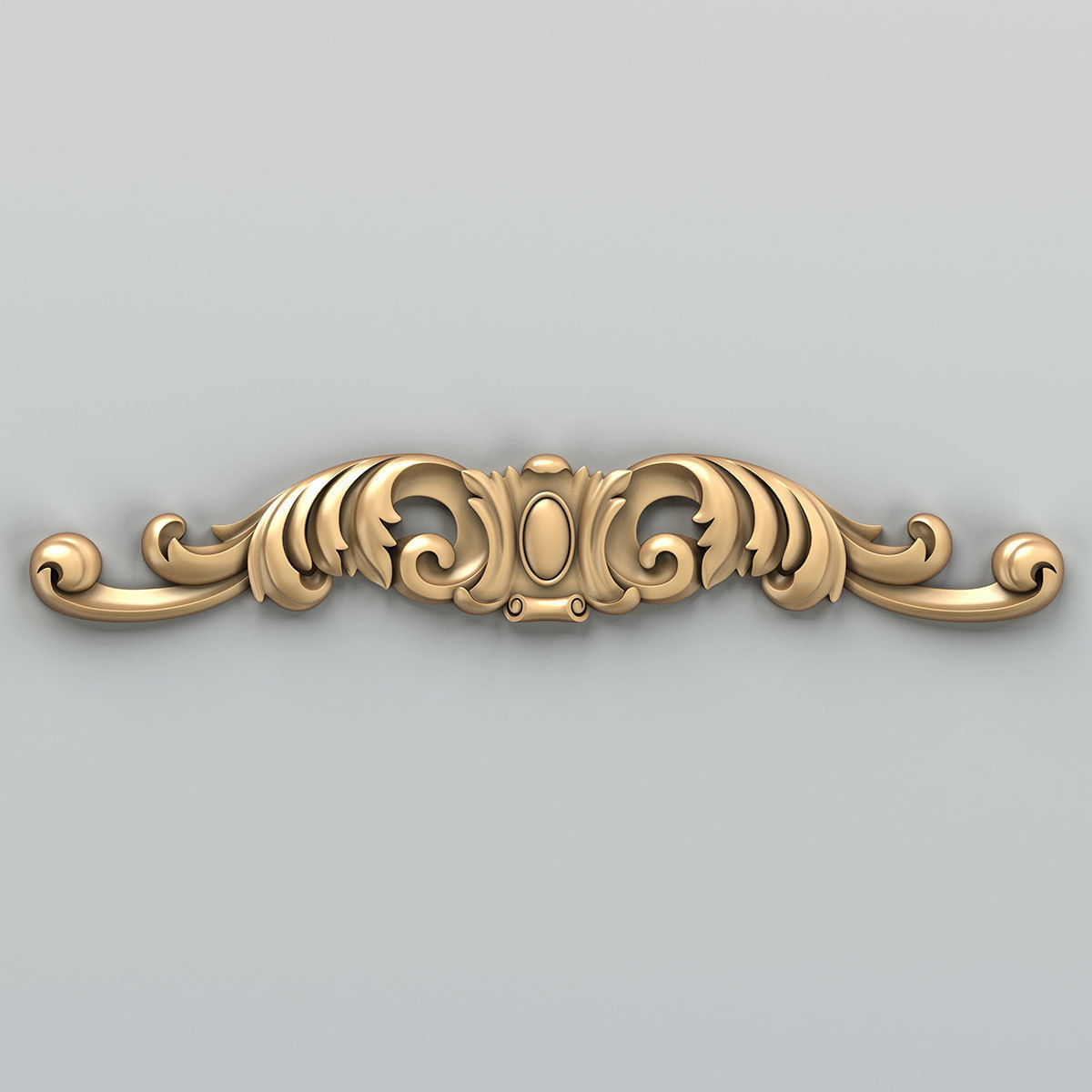 Carved decor horizontal 028 3D model_3