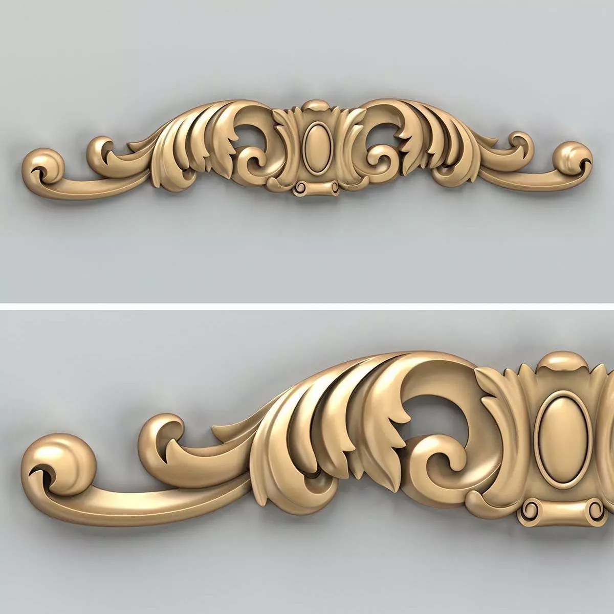 Carved decor horizontal 028 3D model_0