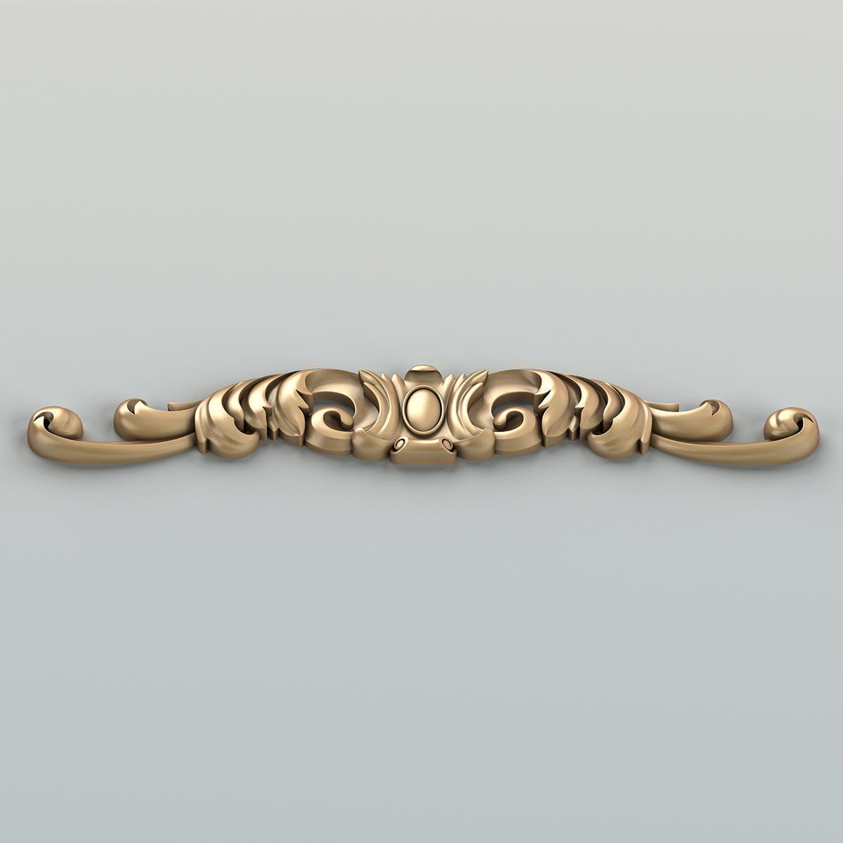 Carved decor horizontal 028 3D model_5