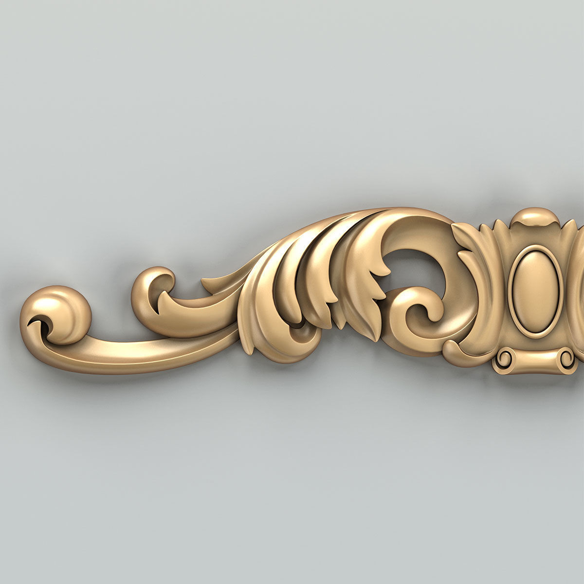 Carved decor horizontal 028 3D model_2
