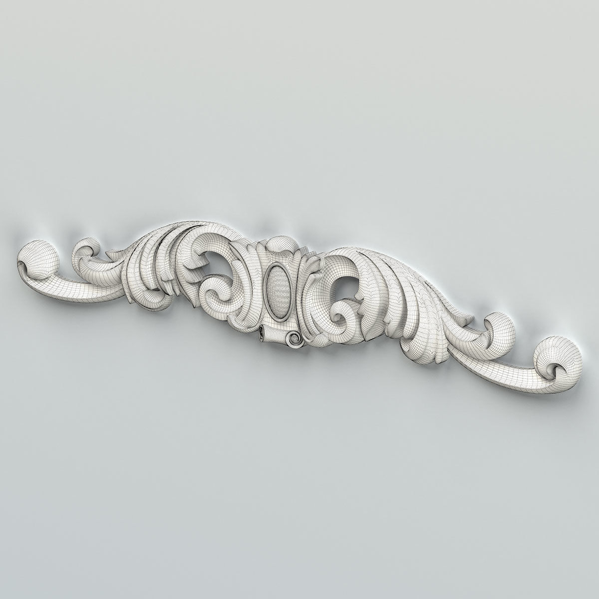 Carved decor horizontal 028 3D model_9