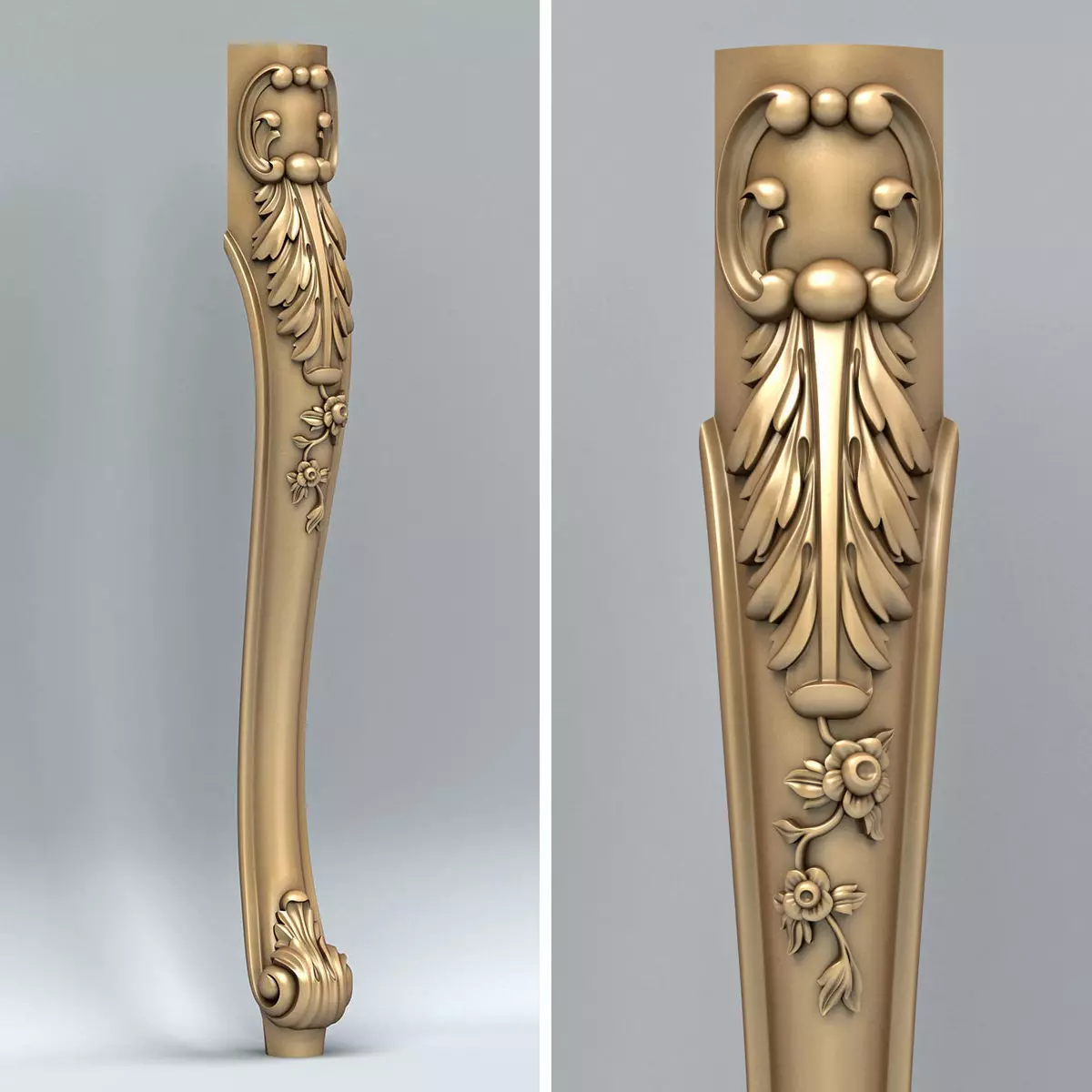 Furniture leg 014 3D model_0