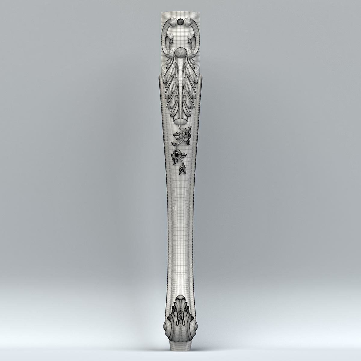 Furniture leg 014 3D model_5