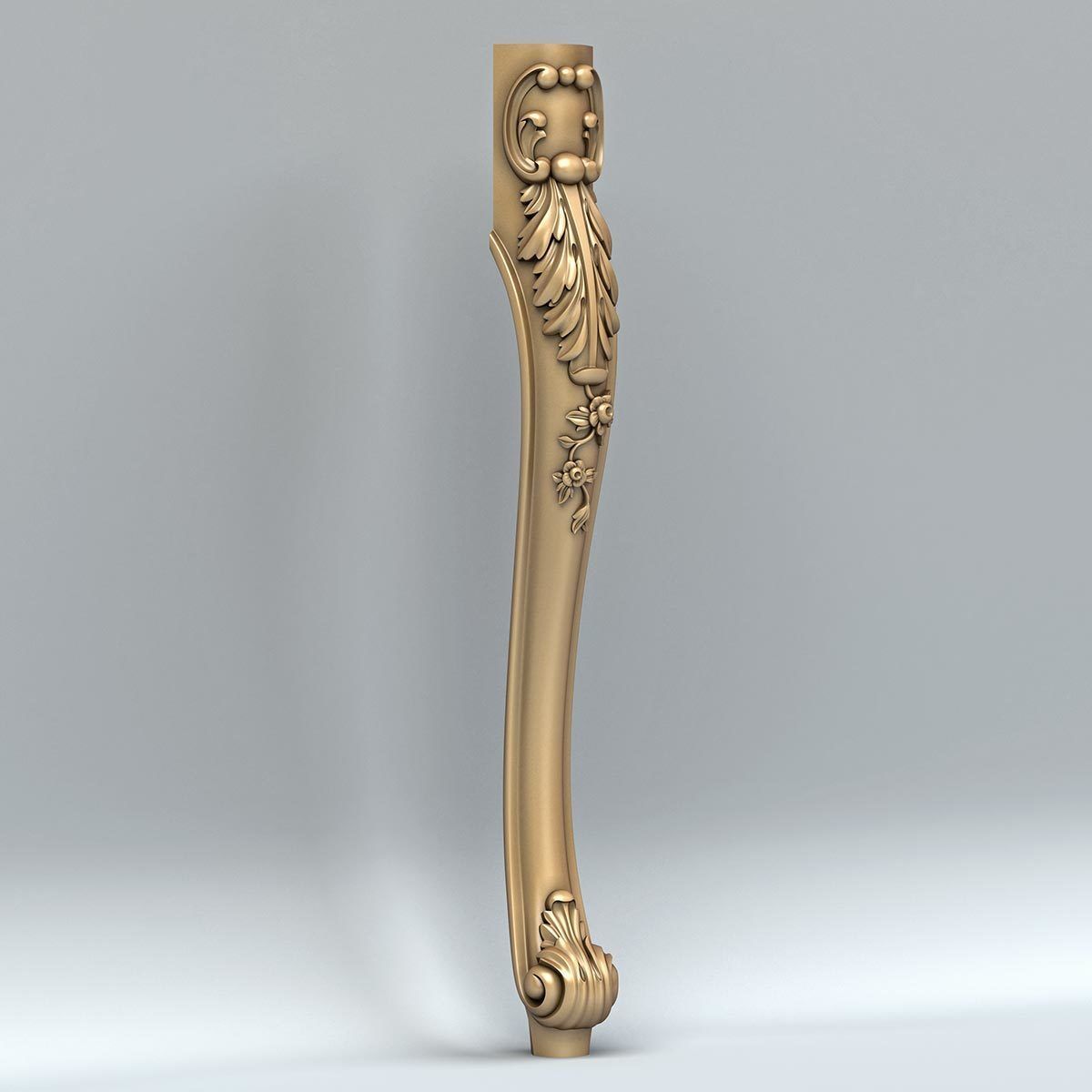 Furniture leg 014 3D model_1