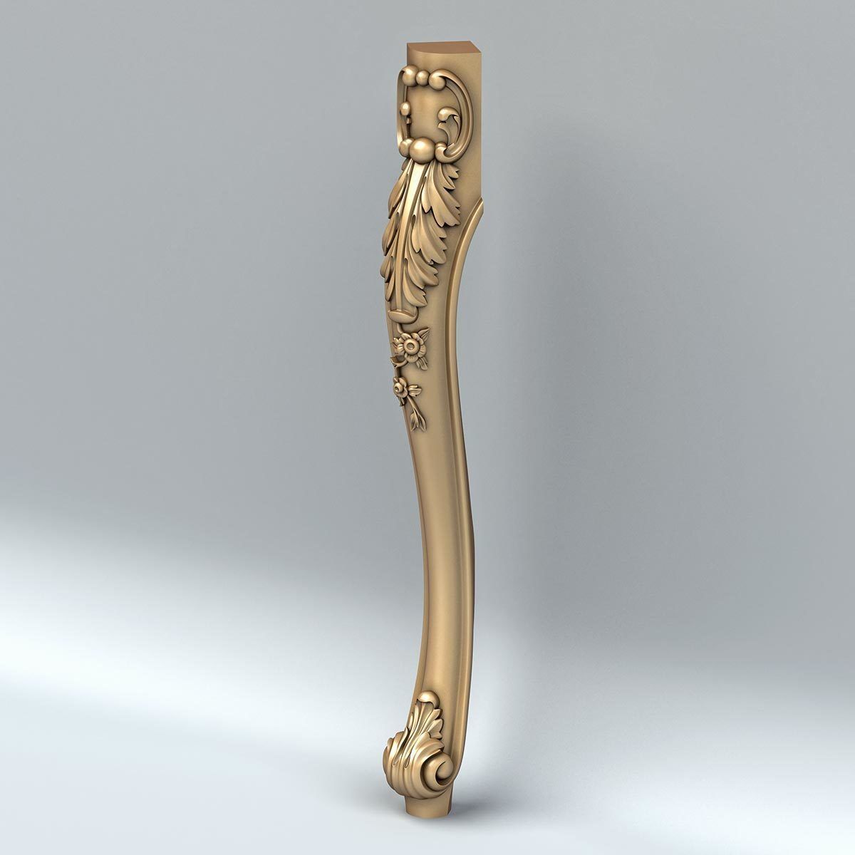 Furniture leg 014 3D model_4