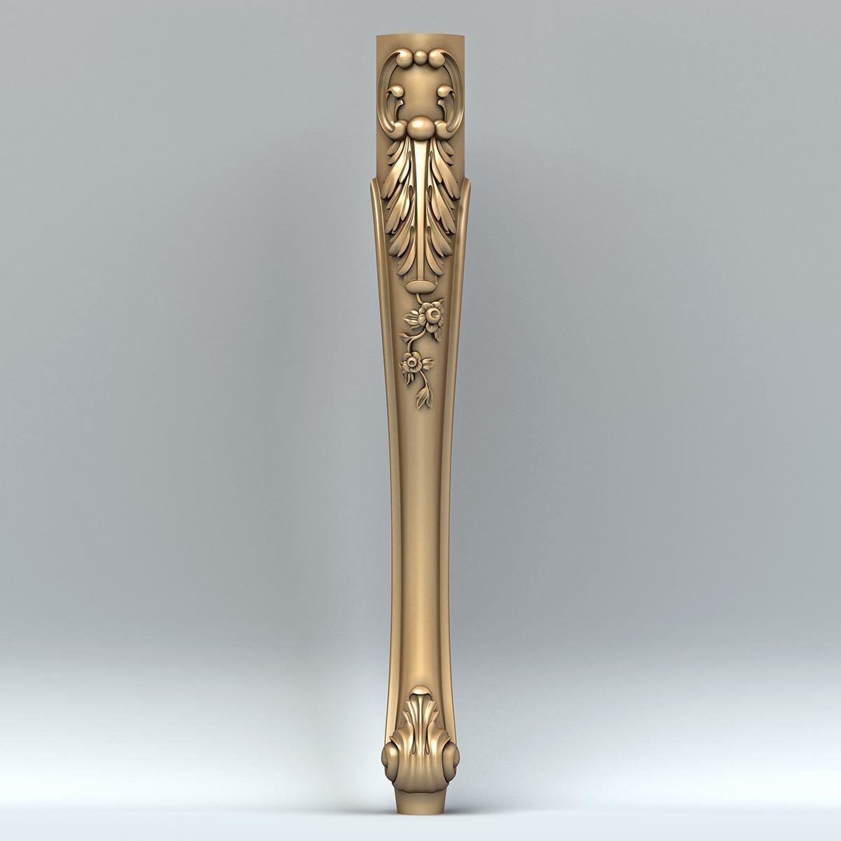 Furniture leg 014 3D model_2