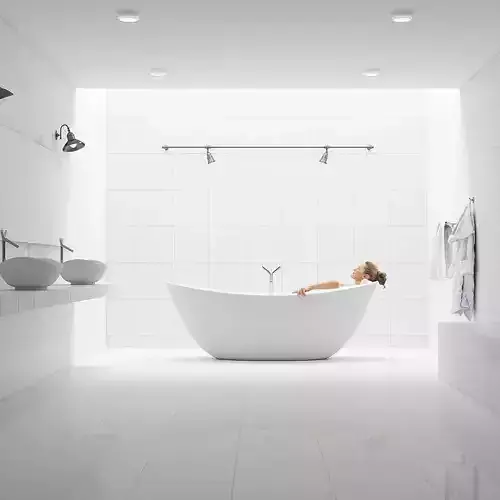 A minimalist modern bathroom
