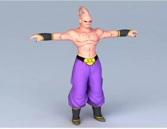 Majin Buu Low-poly 3D model_0