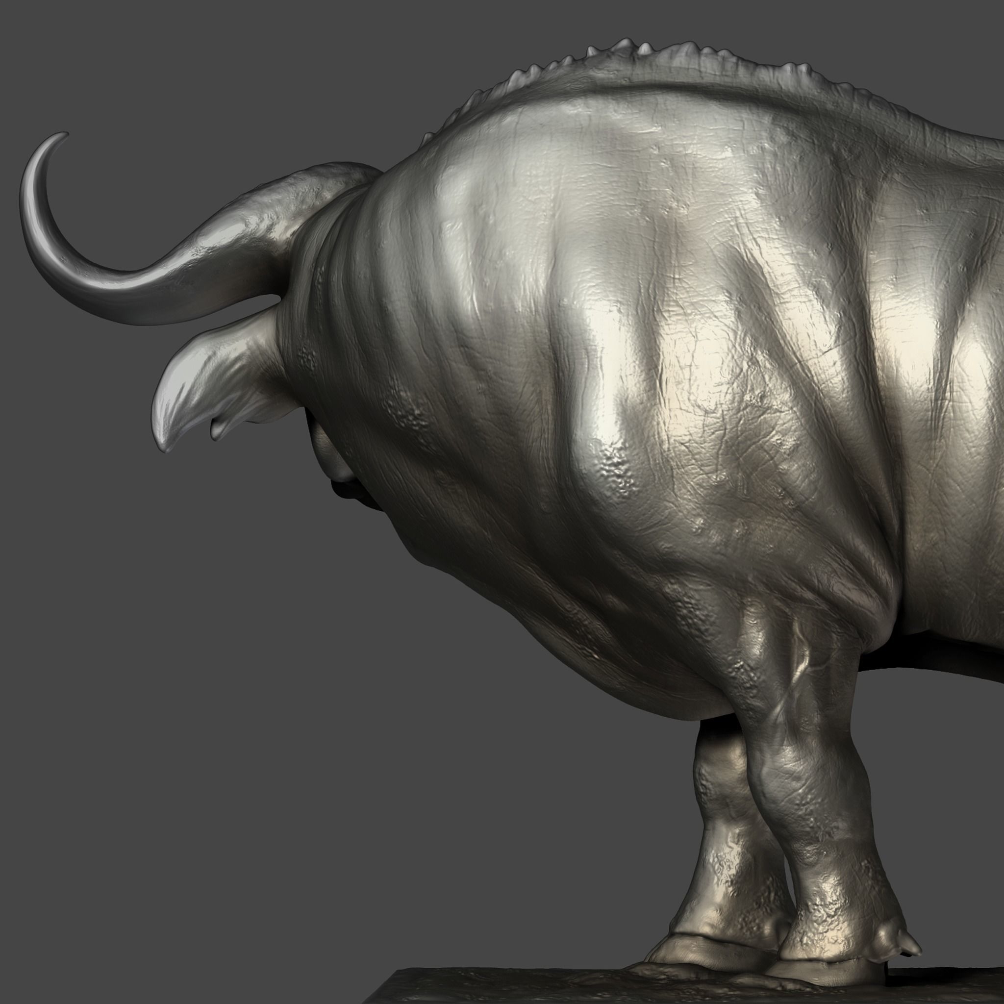Buffalo For Printing sculpture 3D print model_4