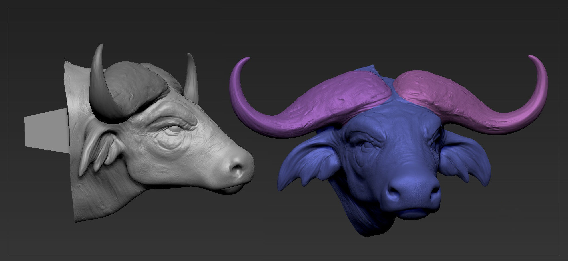 Buffalo For Printing sculpture 3D print model_6