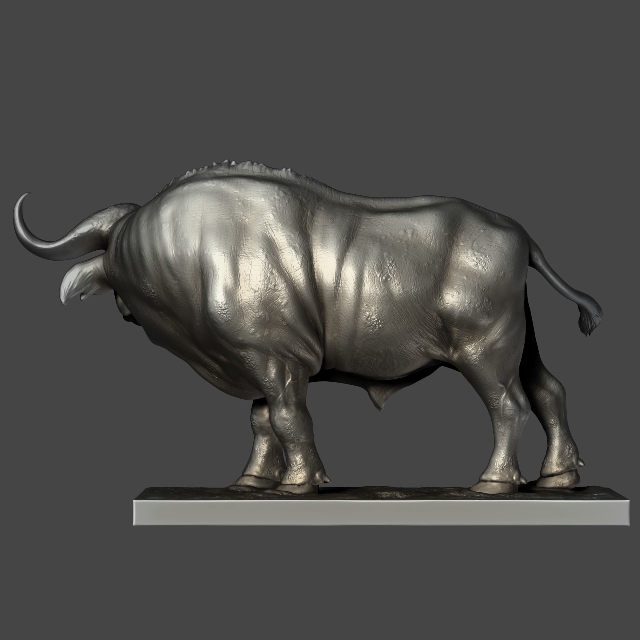 Buffalo For Printing sculpture 3D print model_1