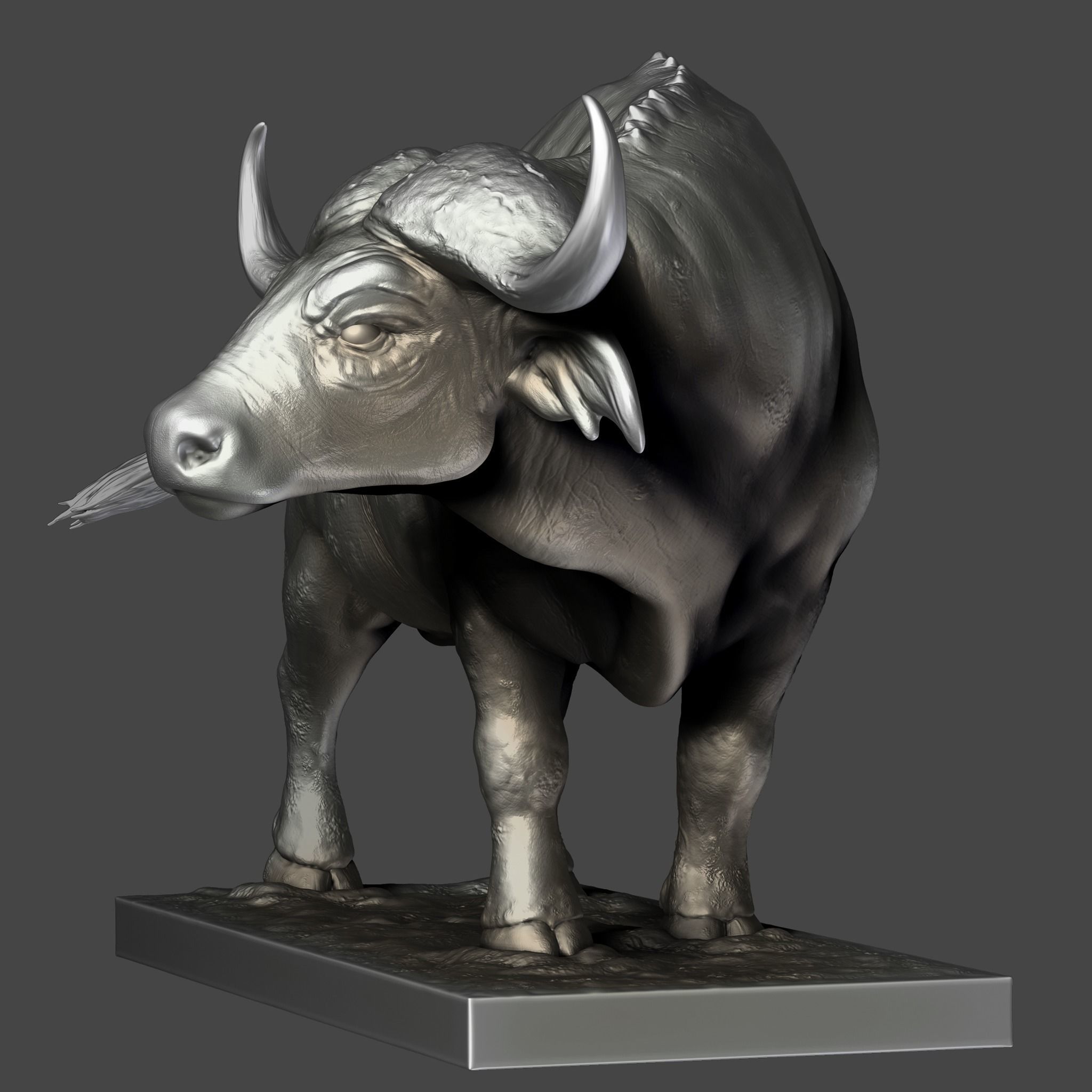 Buffalo For Printing sculpture 3D print model_5