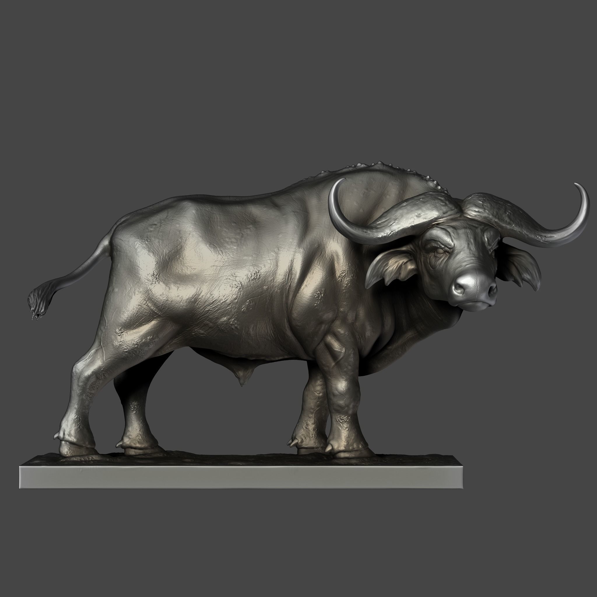 Buffalo For Printing sculpture 3D print model_2