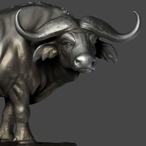 Buffalo For Printing sculpture 3D print model