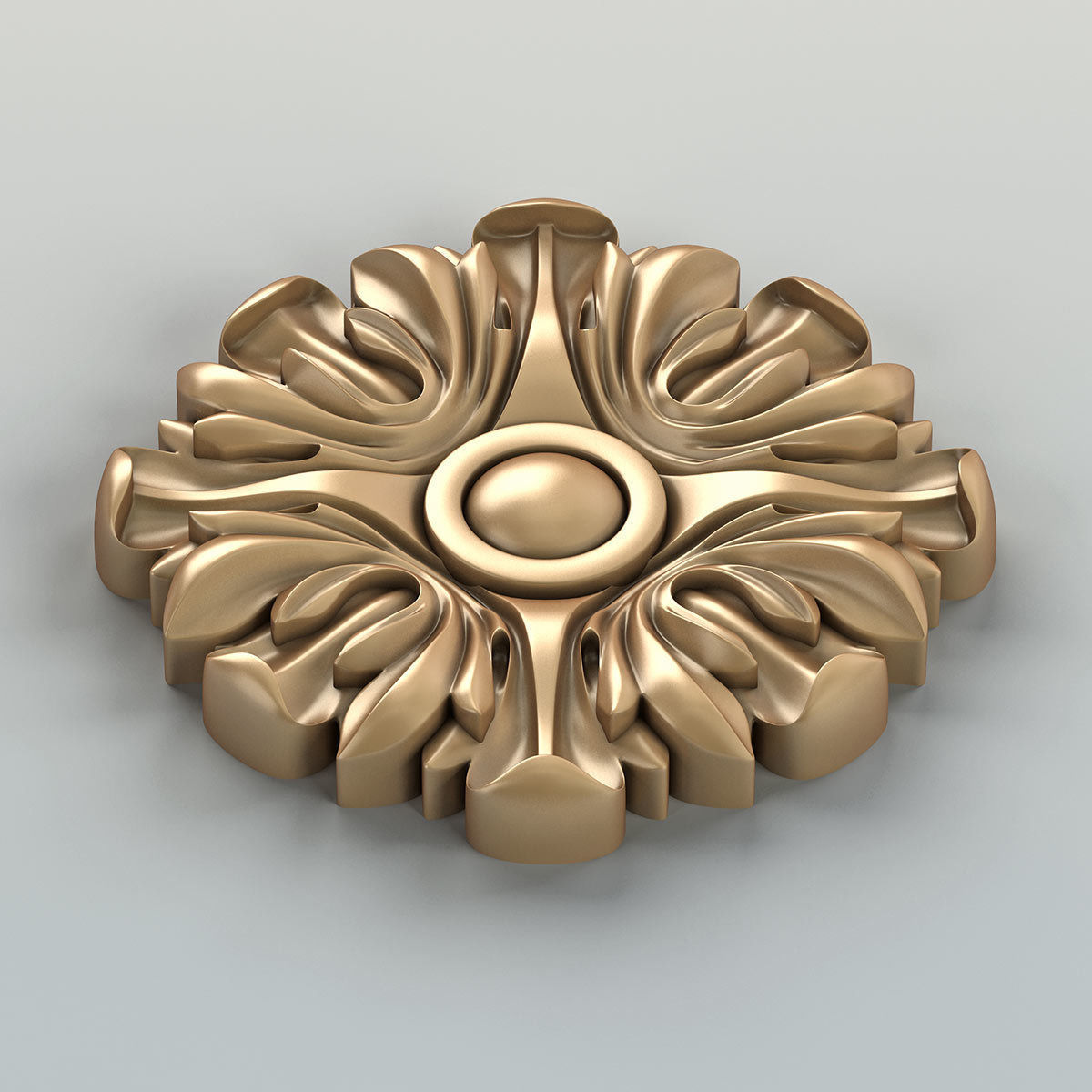 Round rosette 015 3D model_3