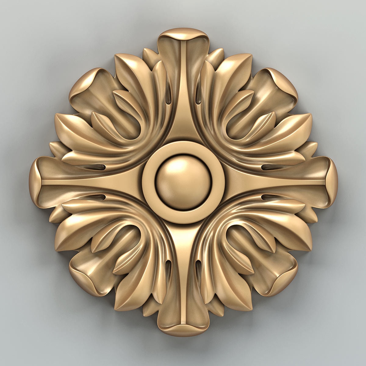 Round rosette 015 3D model_1