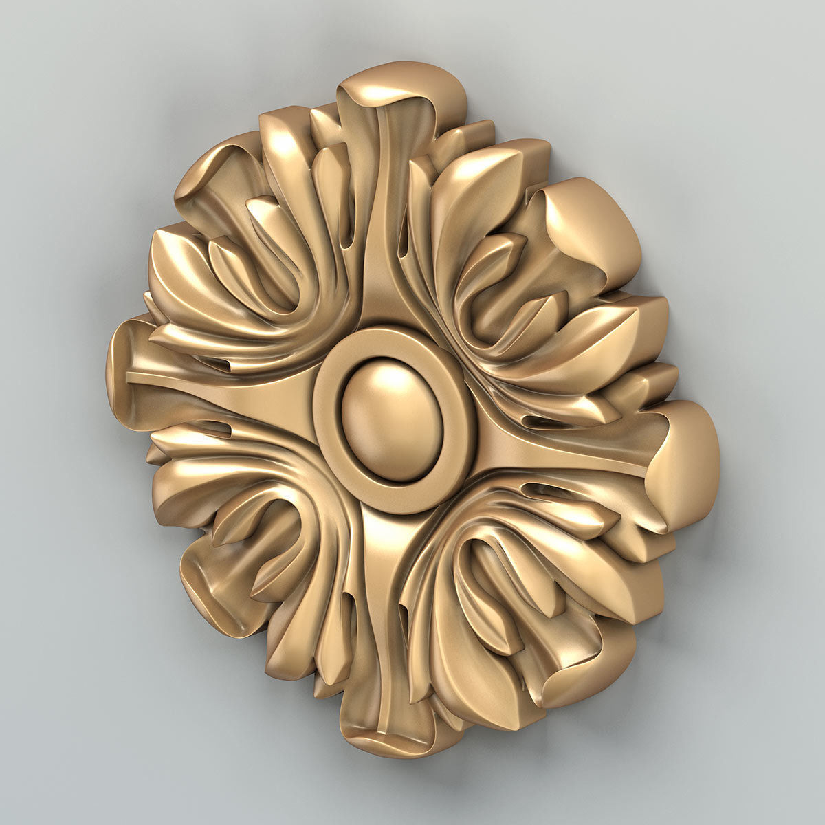 Round rosette 015 3D model_2