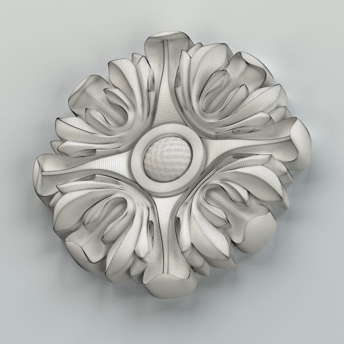 Round rosette 015 3D model_6