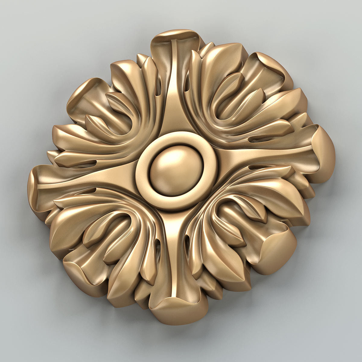 Round rosette 015 3D model_4