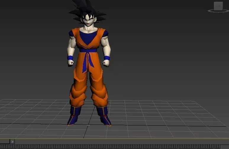 Gokuu dragon ball character Low-poly 3D model_0