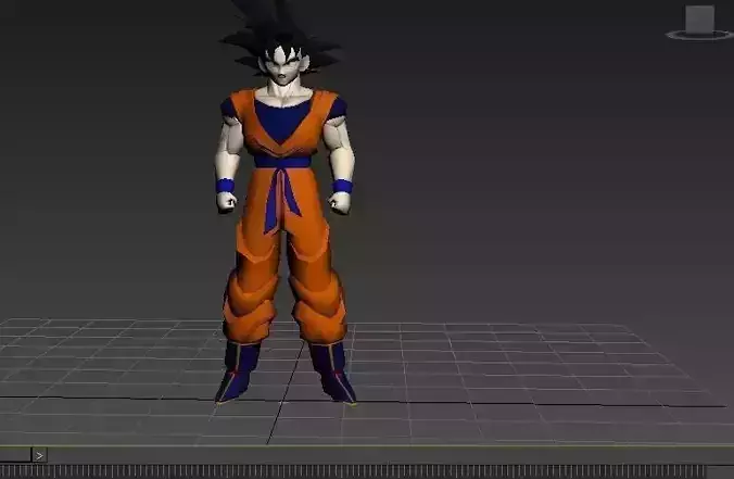Gokuu dragon ball character Low-poly 3D model