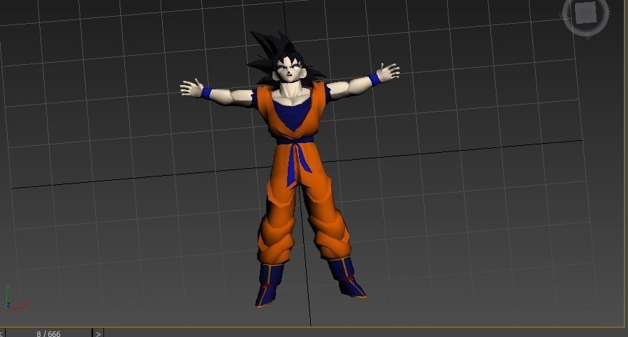 Gokuu dragon ball character Low-poly 3D model_4