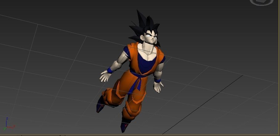 Gokuu dragon ball character Low-poly 3D model_3
