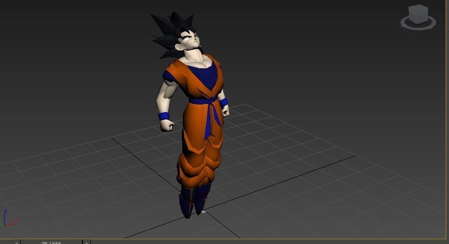 Gokuu dragon ball character Low-poly 3D model_1