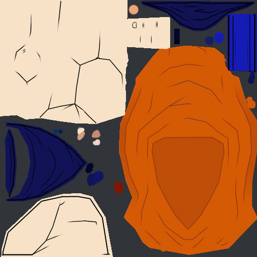 Gokuu dragon ball character Low-poly 3D model_7