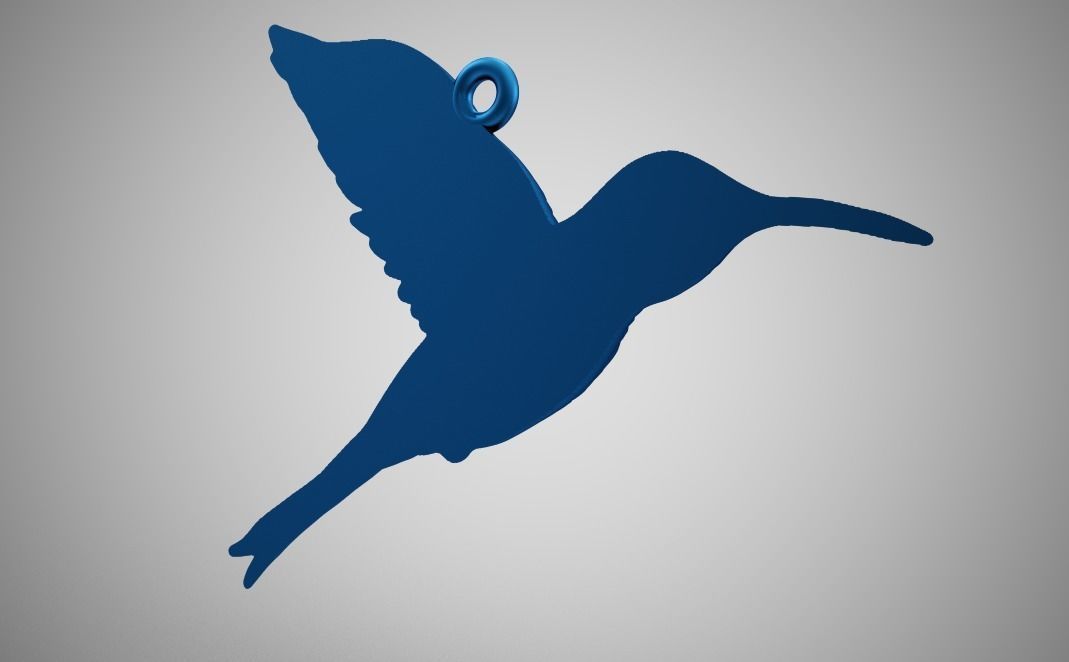 Bird Necklace  3D print model_9