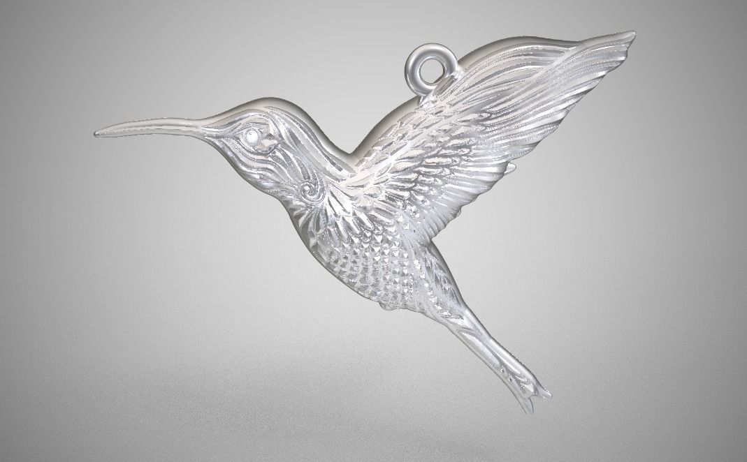 Bird Necklace  3D print model_8