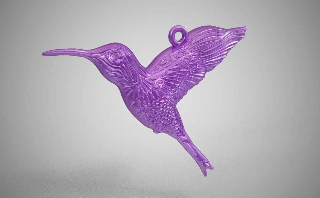 Bird Necklace  3D print model_3