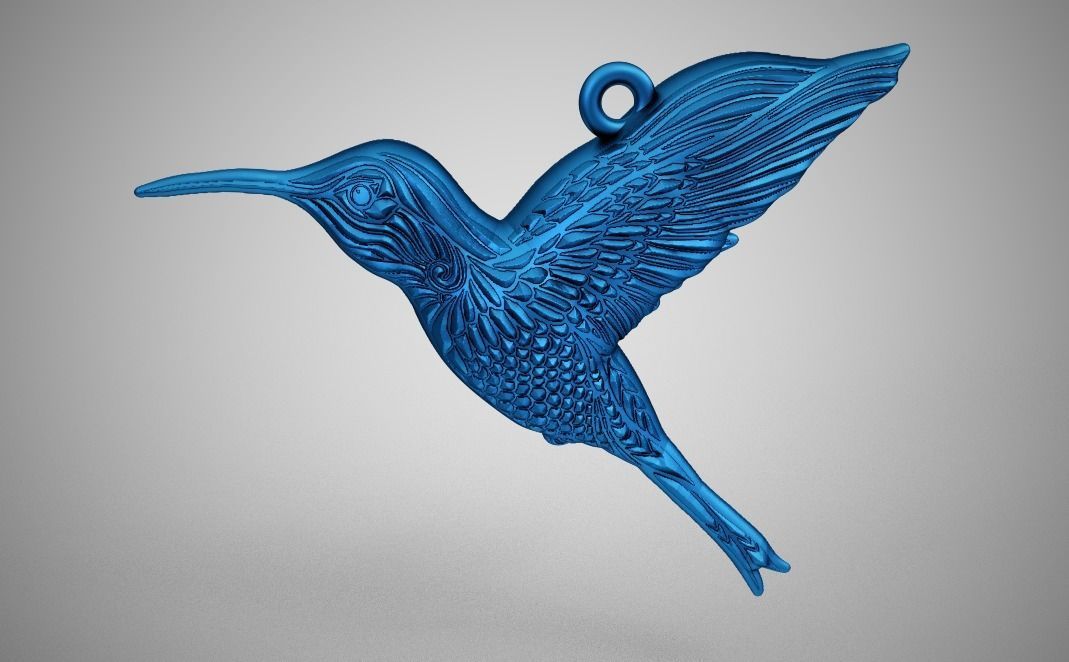 Bird Necklace  3D print model_11