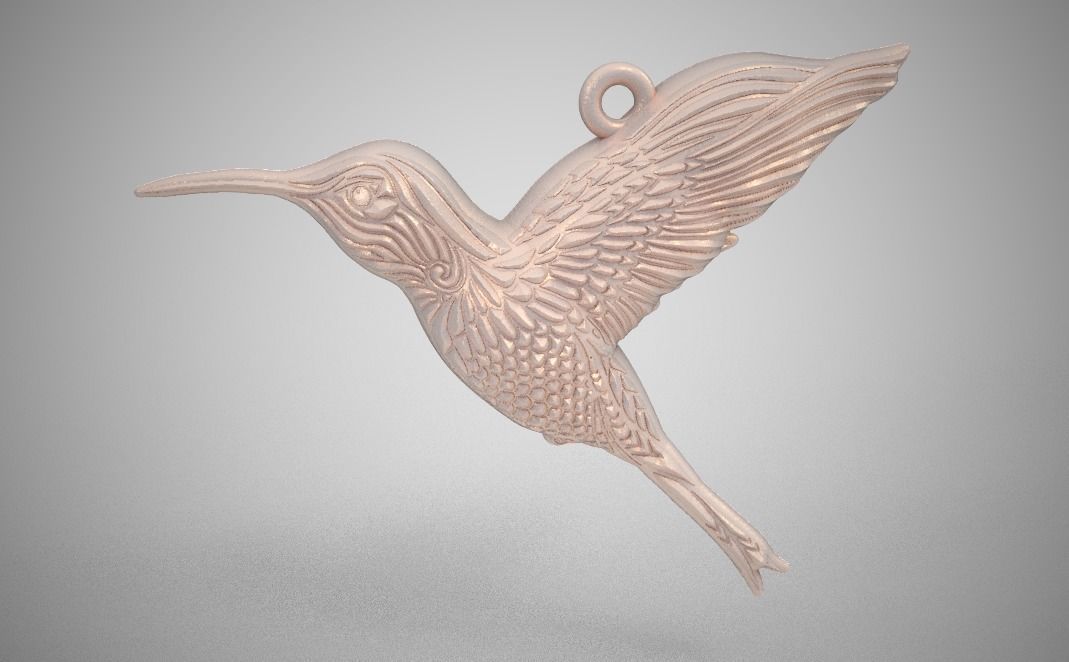Bird Necklace  3D print model_6