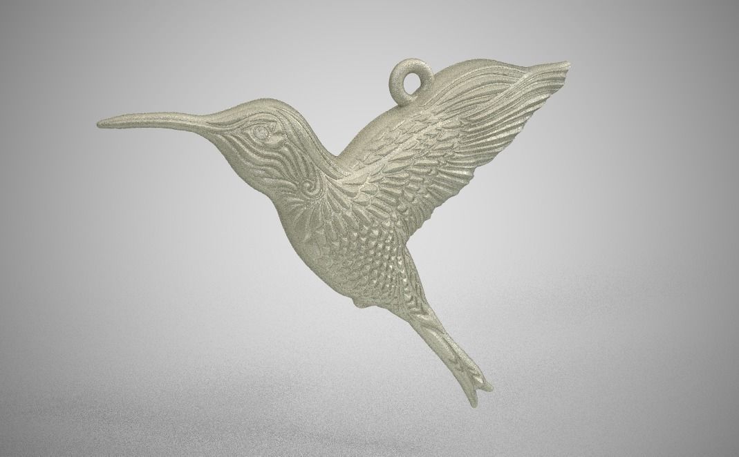 Bird Necklace  3D print model_2